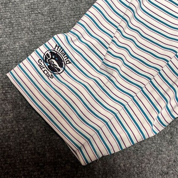 Straight Down Men's 2XL Striped Polo Golf Shirt Multicolor Short Sleeve - Picture 4 of 6